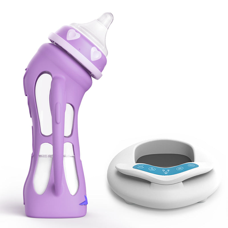 Glass Baby Bottle With Straw Drop-resistant