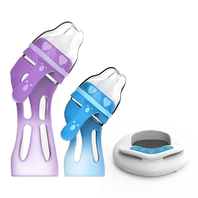 Glass Baby Bottle With Straw Drop-resistant